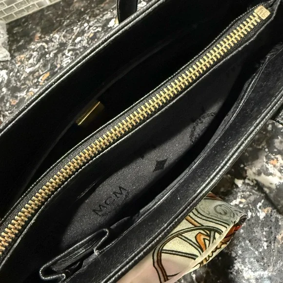 MCM Leather Bucket Tote - EUC - Picture 5 of 11